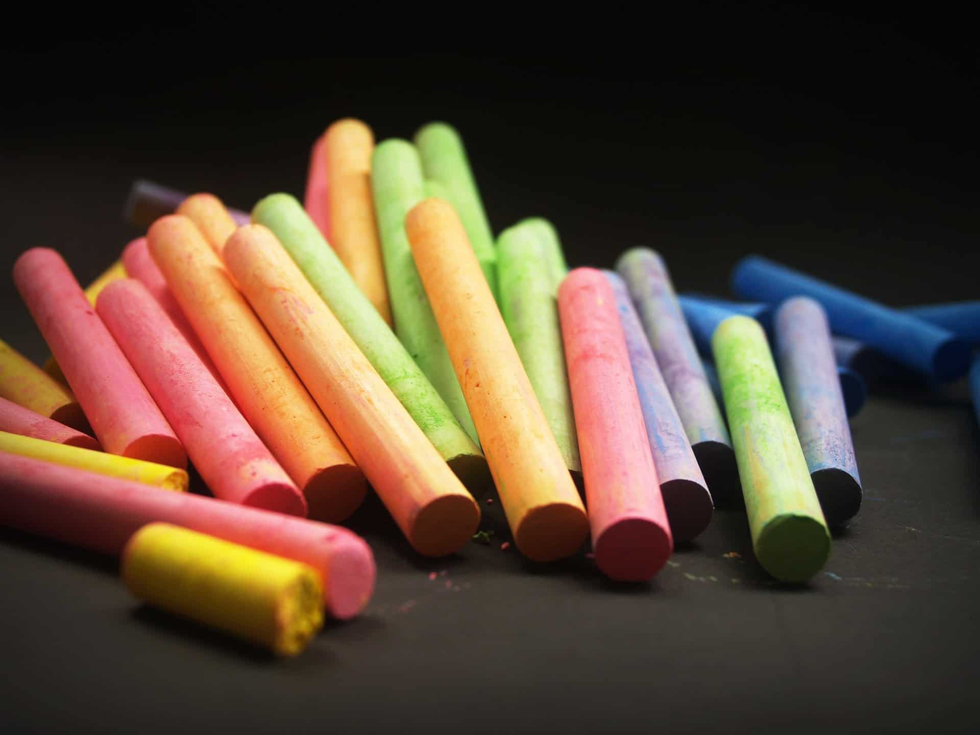 colored chalks